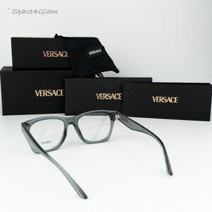 BRAND NEW Versace VE3363U 5496 Grey Demo Square Unisex Eyeglasses VE 3363U